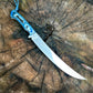 High Polished Breaking knife with marbled G10