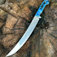 High Polished Breaking knife with marbled G10