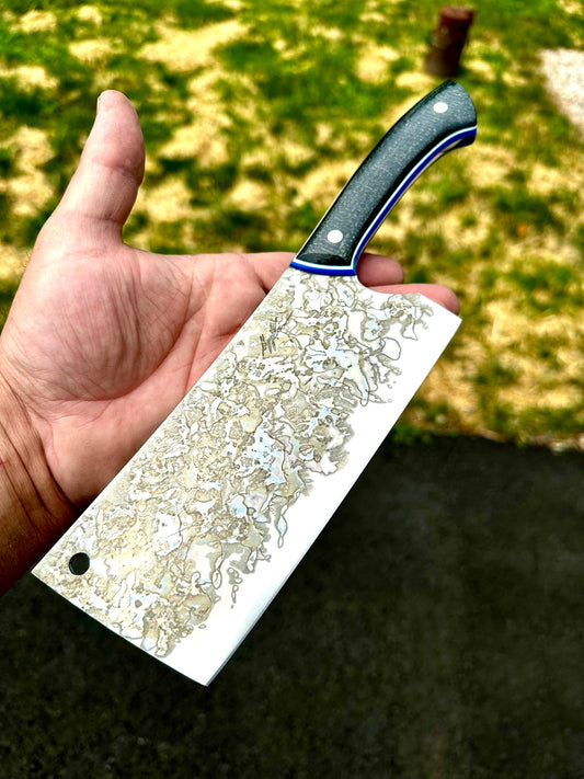 52100 Carbon Chinese/western Cleaver hybrid.